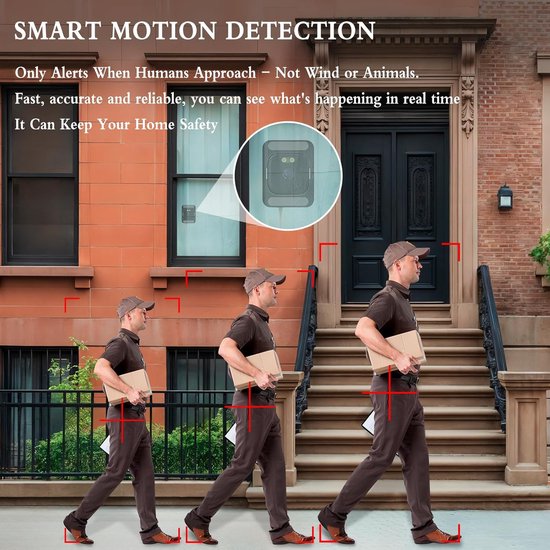 SnelShoppen - 3MP 2K Raamcamera, Binnen/Buiten Beveiligingscamera met ChroMax AI Kleur Nachtzicht, Bewegingsdetectie, 24/7 Opname, Eenvoudig te Instal van Snelshoppen — afbeelding 3