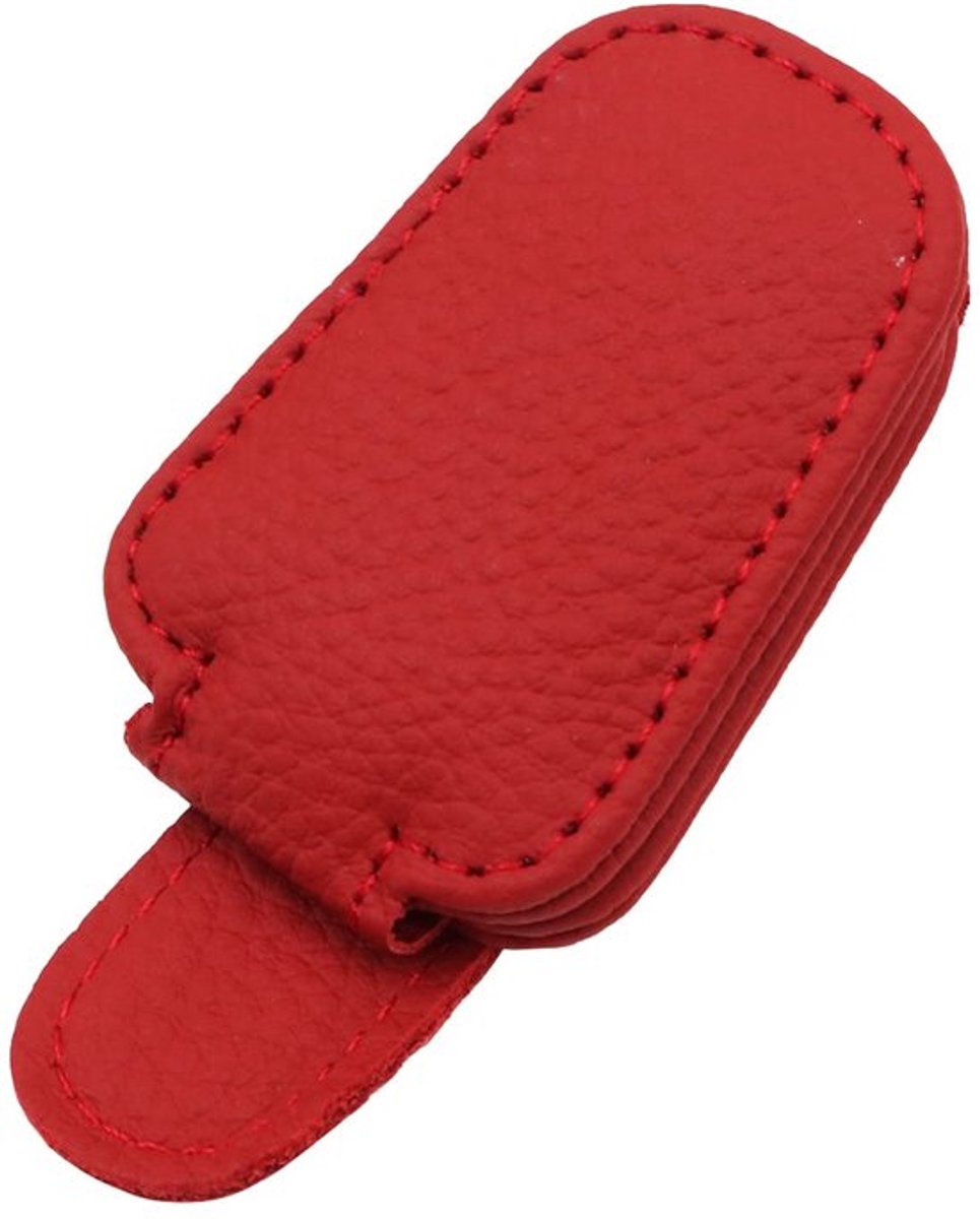 auto brilhouder, universele auto vizier zonnebril lederen brilhouder clip brilhanger voor auto vizier - rood