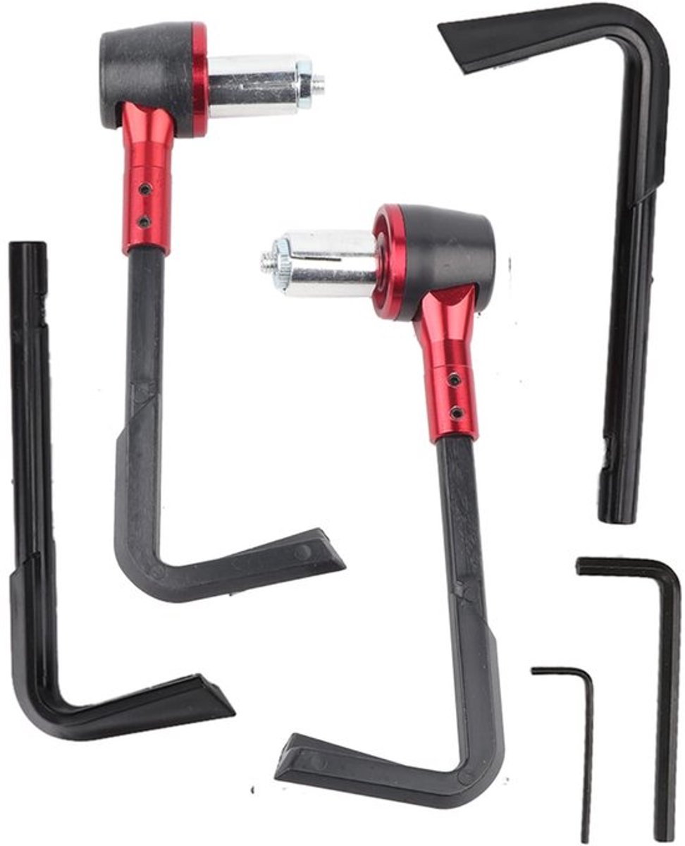 CNC Motorfiets Handvatbeschermer Remhendels Beschermende Beschermer Motorfietsbeschermer Stuur (Rood)