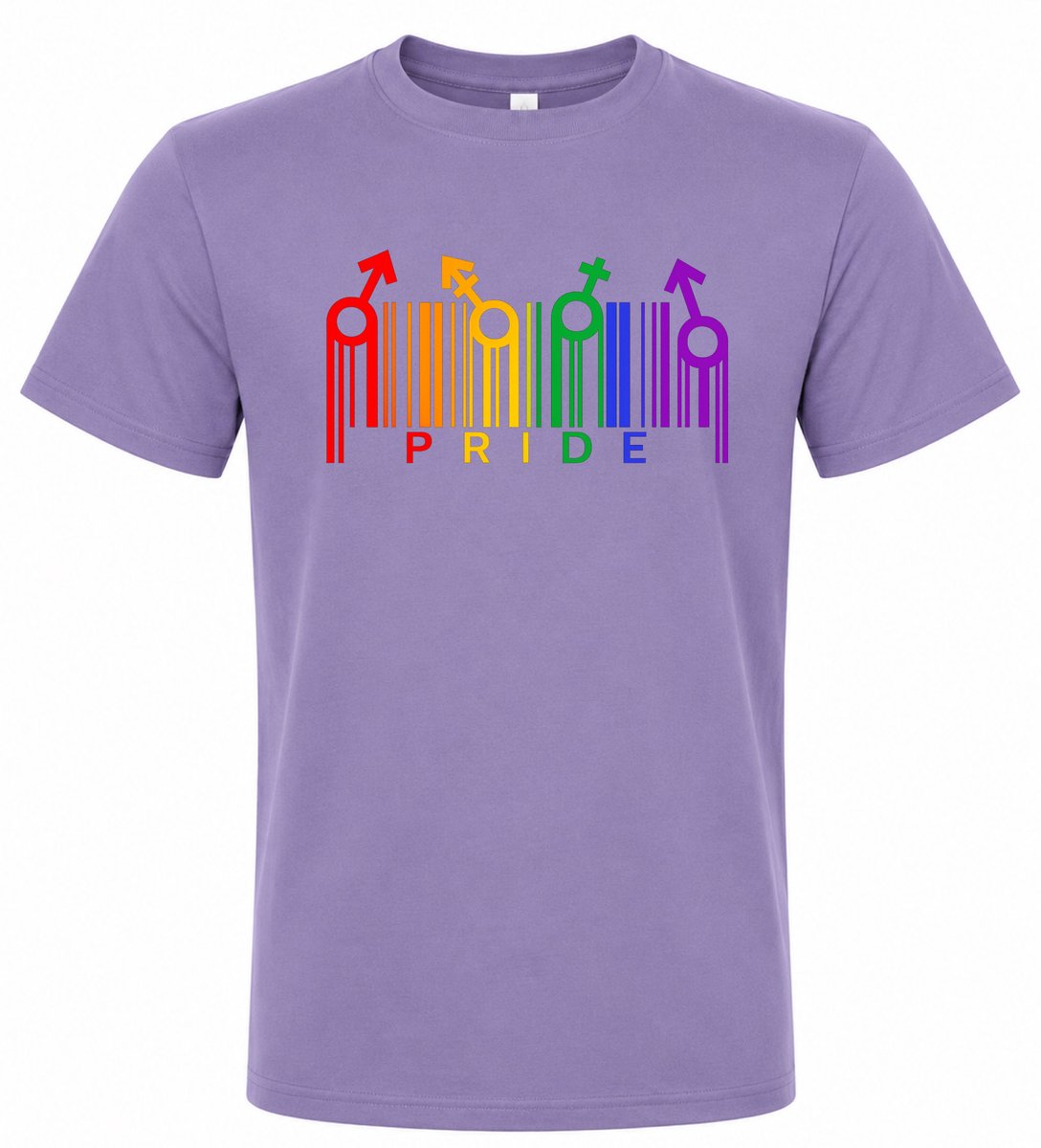 Lykke LGBTQ+ T-shirt |, Gay Pride | Lesbian | Rainbow Heart Gay Pride Quote |Equality | Pride Month | Unisex T-shirt| Lilac| Maat XL
