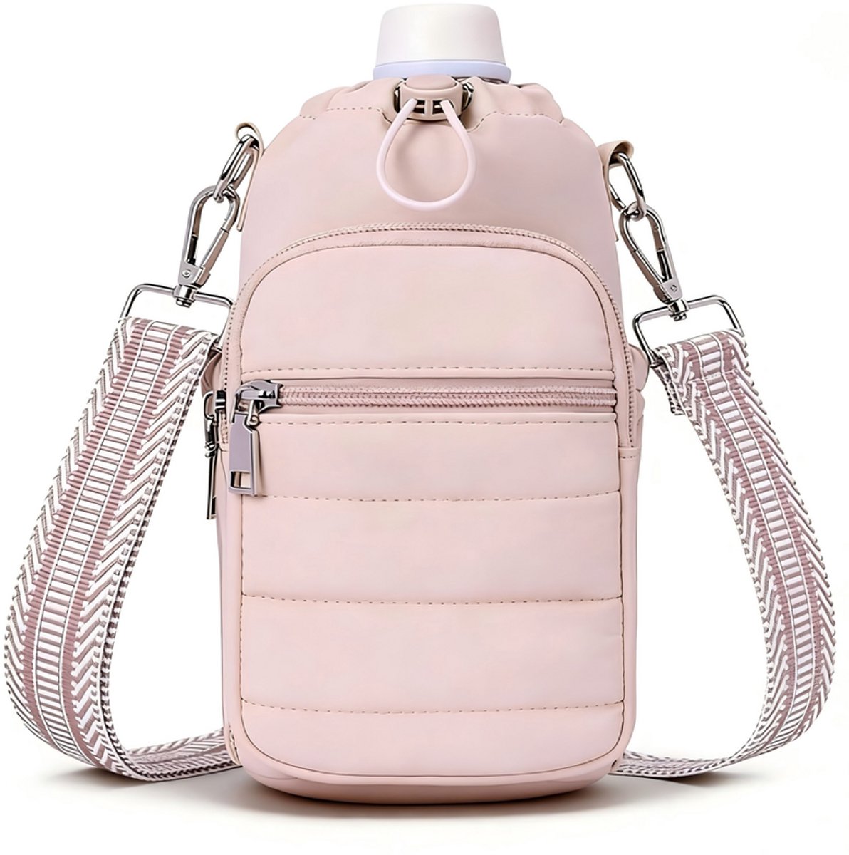 Hoes voor waterfles - 27 x 13 x 3 cm - Tasje voor thermosbeker - Crossbody-tasje voor beker - Draaghoes voor beker - Crossbody-tas voor waterfles - Hoes voor thermosfles - Tasje voor beker - Crossbody-tas voor waterfles