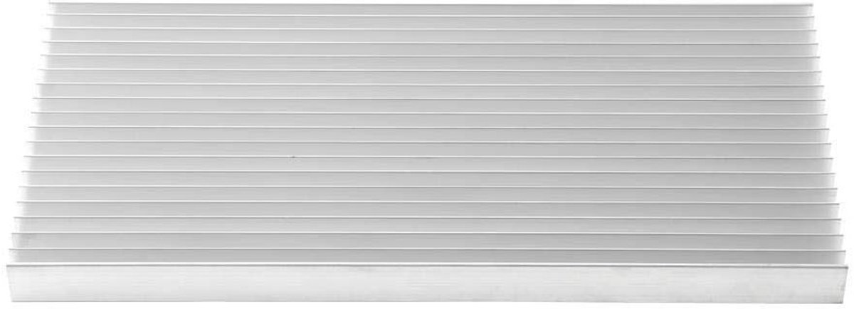 Aluminium Koellichaam - Koelribben Heatsink - LED Verlichting - Goede Warmtegeleiding - 300 x 140 x 20 mm - Aluminiumkleur