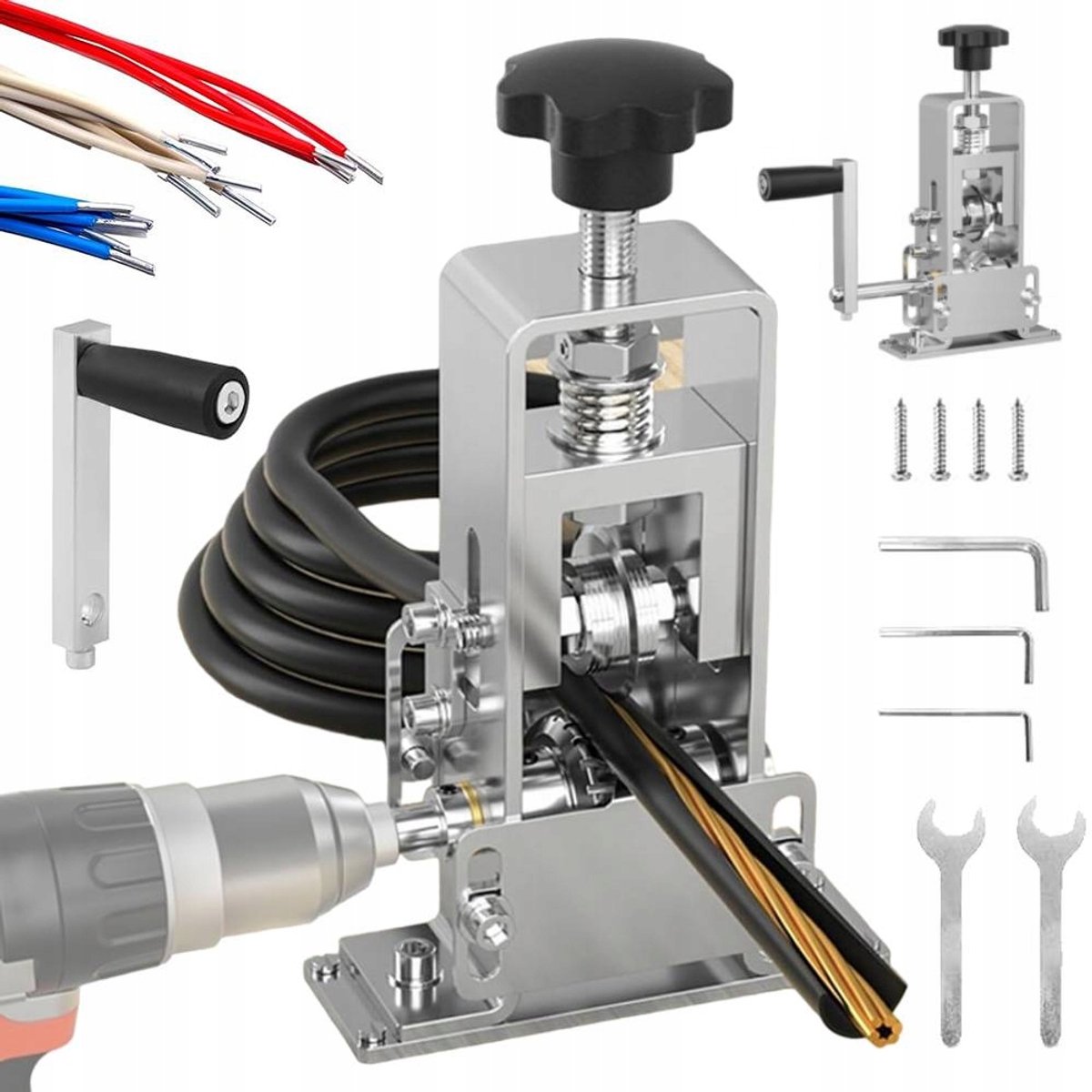 Mini Kabelstripper machine - Draadstripper - 1,5-21 mm - handmatig en elektrisch - stevig en lichtgewicht - voor thuis en professioneel gebruik