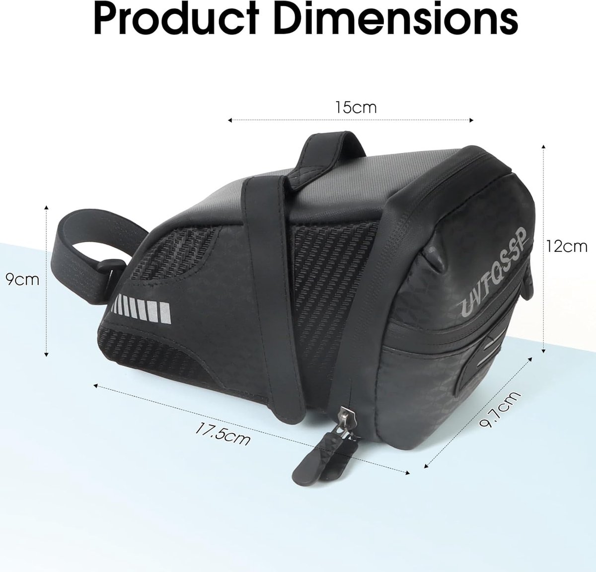 SnelShoppen - Ultralight Fietszak voor Racefiets en MTB met Bevestigingsriem - 1.5L Capaciteit - Perfect voor Sleutels, Telefoon en Gereedschap - Idea