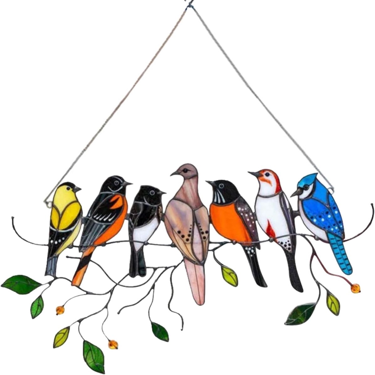 SnelShoppen - SLEEKEE 1 Piece Vogeldecoratie, Raamdecoratie, Tuindecoratie, Acrylic Lichtvanger, Cadeau Tag, 205 x 105 cm, Sterk en Duurzaam