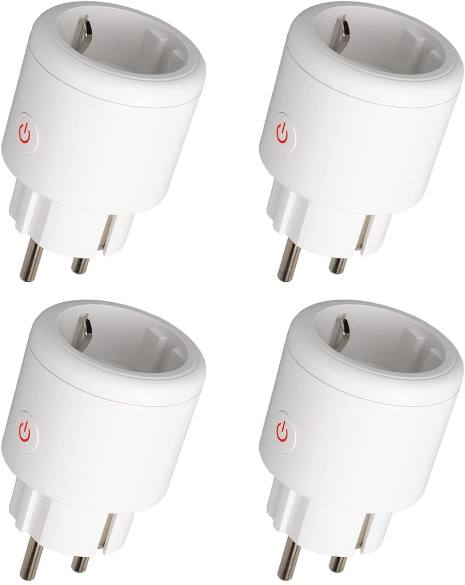 SnelShoppen - ZigBee Smart Socket met Huidige Meting, 16A Smart Home Stekker, Timerfunctie, App Besturing, Compatibel met Alexa en Google Home, Stemge