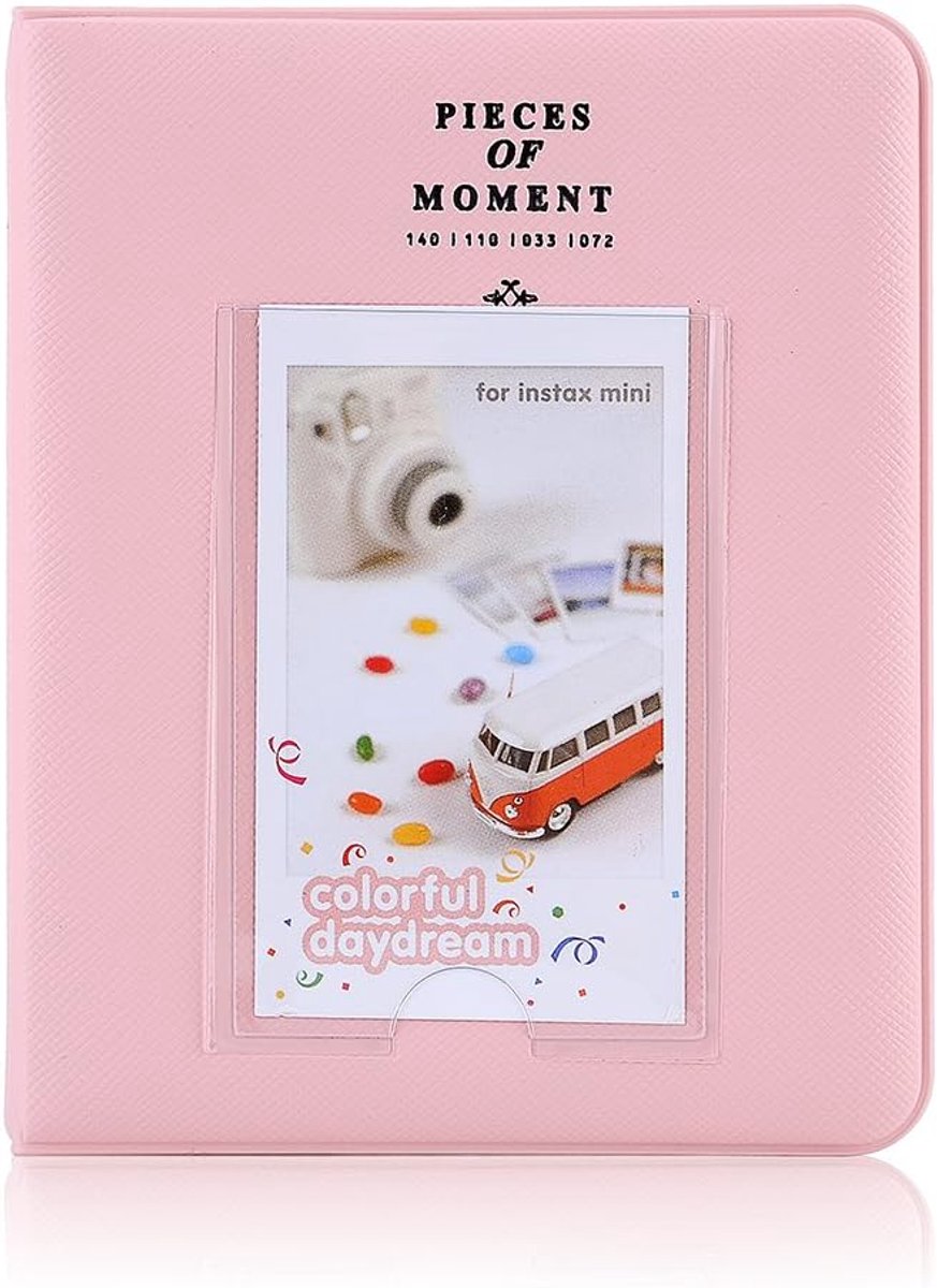 SnelShoppen - Mini Foto Album voor Fuji Instax Mini 7s 8 25 50s 90 - Geschikt voor 64 Foto's - Lichtgewicht en Zacht - Perfect voor Feesten, Huwelijke