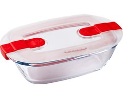 Cook &, Heat Voedselcontainer Rechthoek met Deksel 17 x 10cm