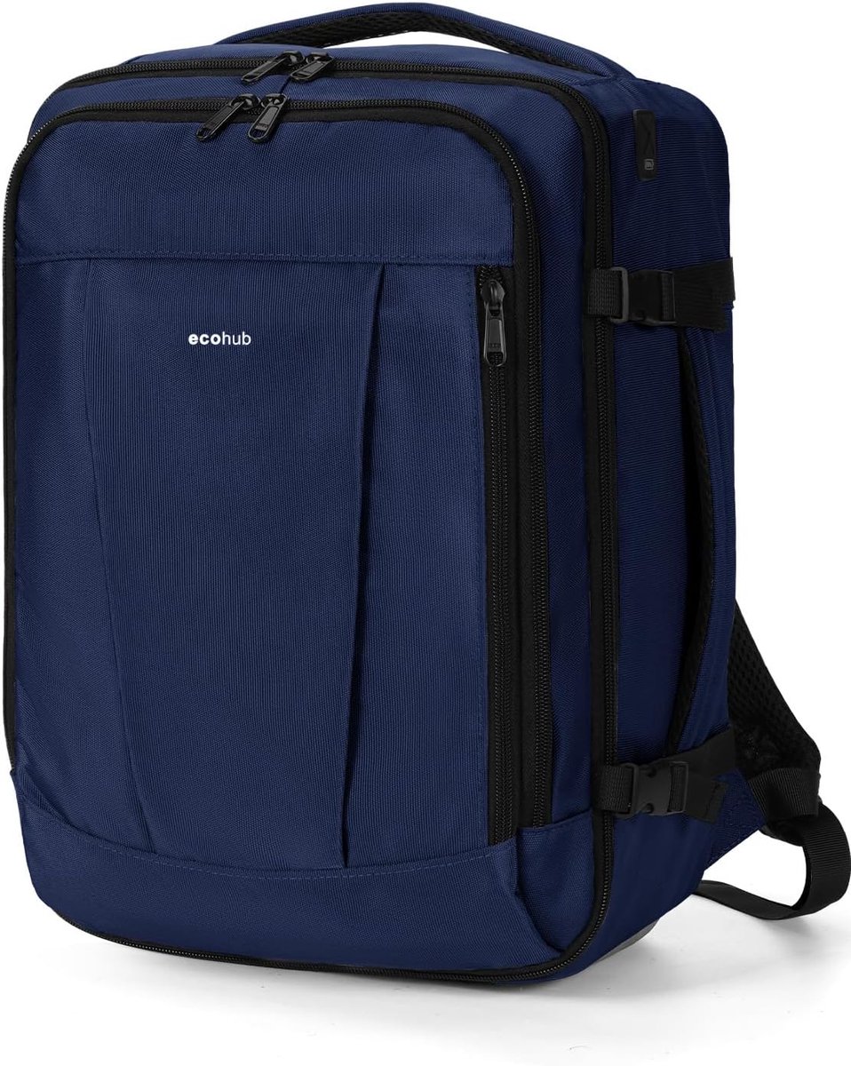 SnelShoppen - Waterproof Cabin Backpack 40x30x20cm - Recycled PET Reisrugzak - 20L Lichte Draagtas voor Ryanair Easyjet - Onder Zit Koffer voor Vrouwe