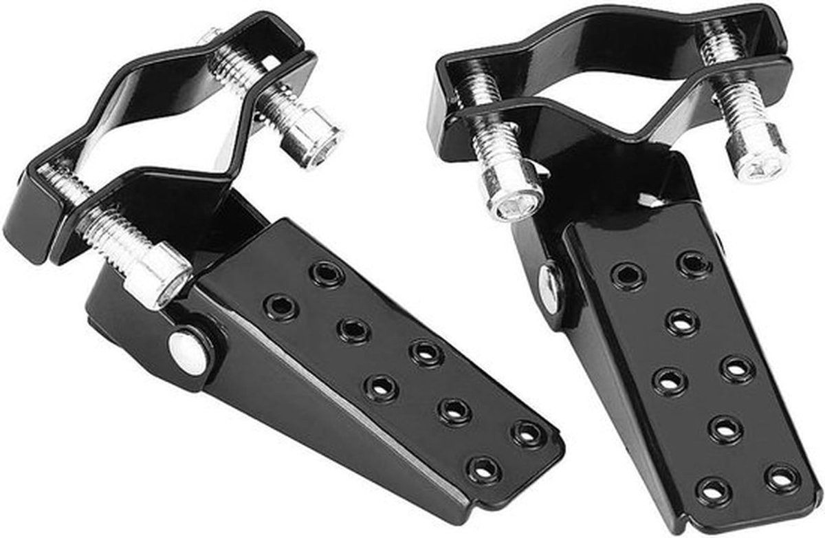 Brede voetsteunen voor dirtbike racen, achterset met voetpinnen, pedaal-kit, stijlvolle metalen fietsaccessoires, voetsteun voor rek, zwart, 1 paar voor motorfiets