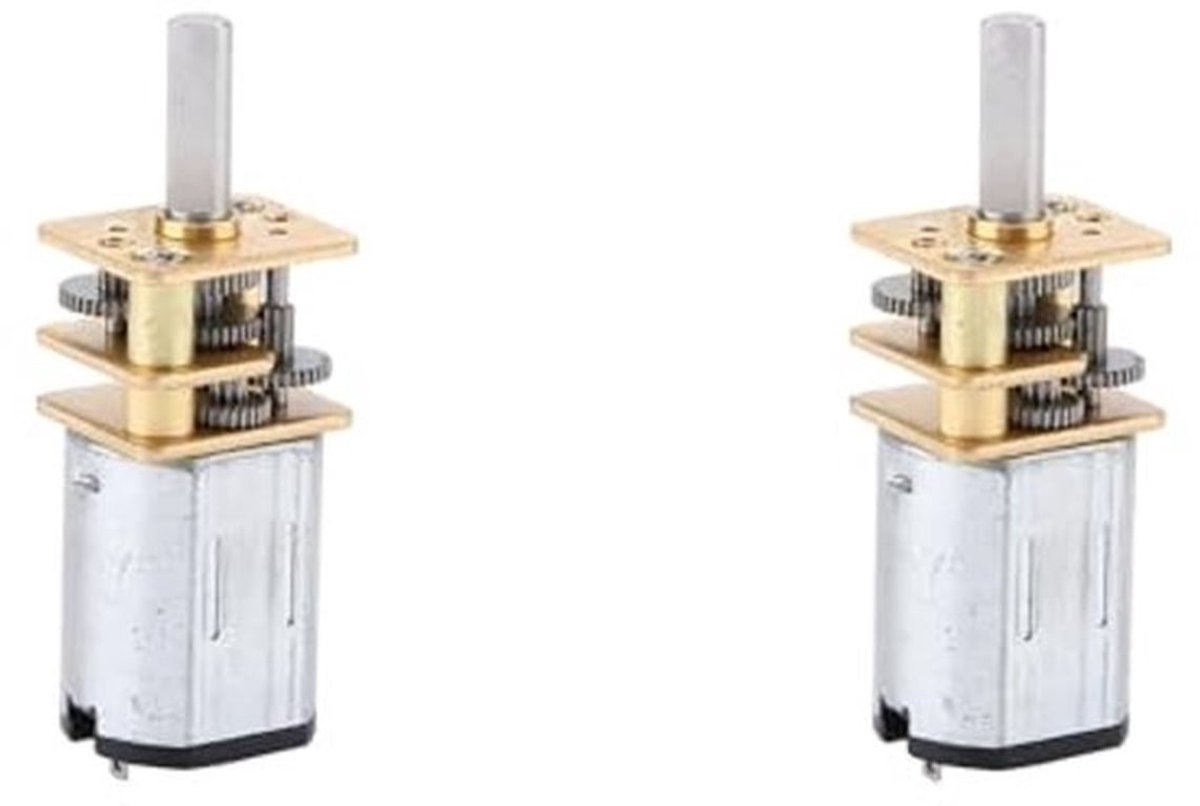 2PCS Hoge Prestaties 20 DC3V 6V 12V Snelheidsreductiekast DC Motor met Metalen Versnellingsbak
