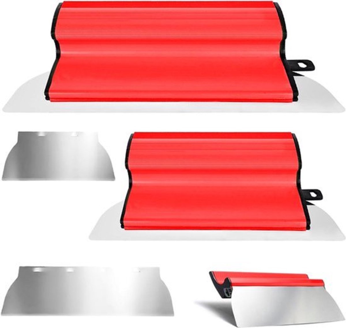 Plamuurmes 40 cm en 80 cm Roestvrij Staal Spatel Gereedschap Set voor Gipsplaten en Wanddecoratie - Grote Werkruimte Bouw