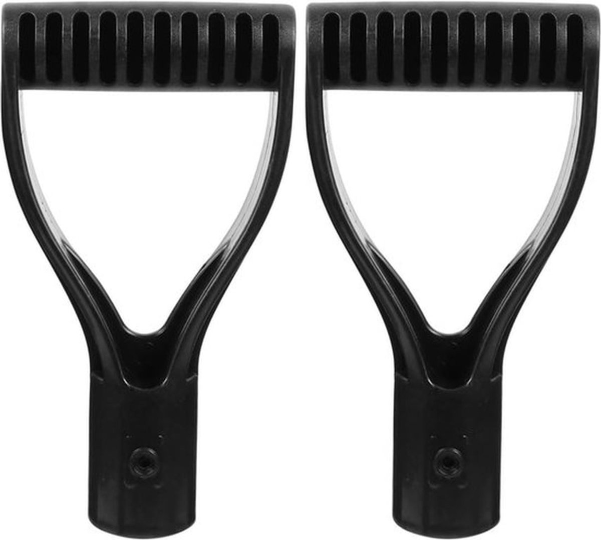 2-delige kunststof schopsteel, schopvork D-greep sneeuwschopsteel beschermgreep tuinaccessoires - zwart
