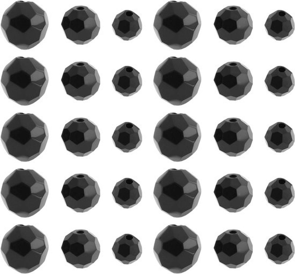 - Kunststof ronde visserij glazen kralen - Vissersbenodigdheden - Zwart - Texas Carolina Rig - Aas - Geschikt voor visserijinstallaties - Zwart (6 mm + 8 mm + 10 mm) 30 stuks