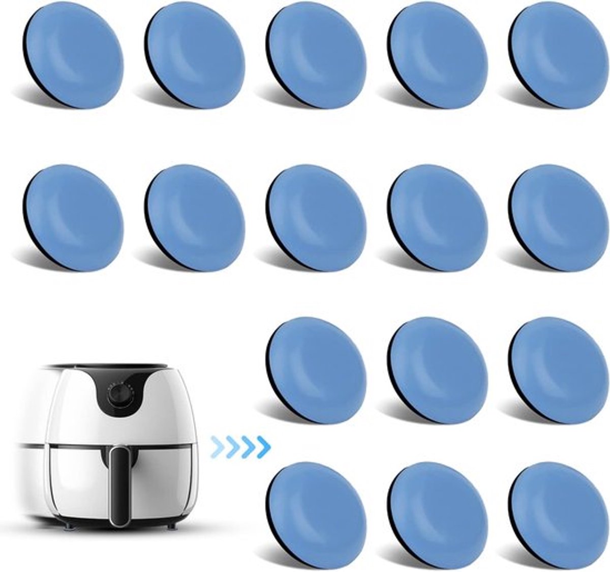 24 Stuk Appliance Sliders - Meubelbescherming - 19mm - Apparaat Slider - Voor Koffiemachines, Heteluchtfriteuses, Snelkookpannen, Friteuses