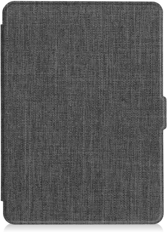 Ereader Hoes - Hoes geschikt voor Amazon Kindle Paperwhite 6 (7 inch) - Stof - Automatische Slaapfunctie - Opvouwbare beschermhoes - Grijs — afbeelding 3