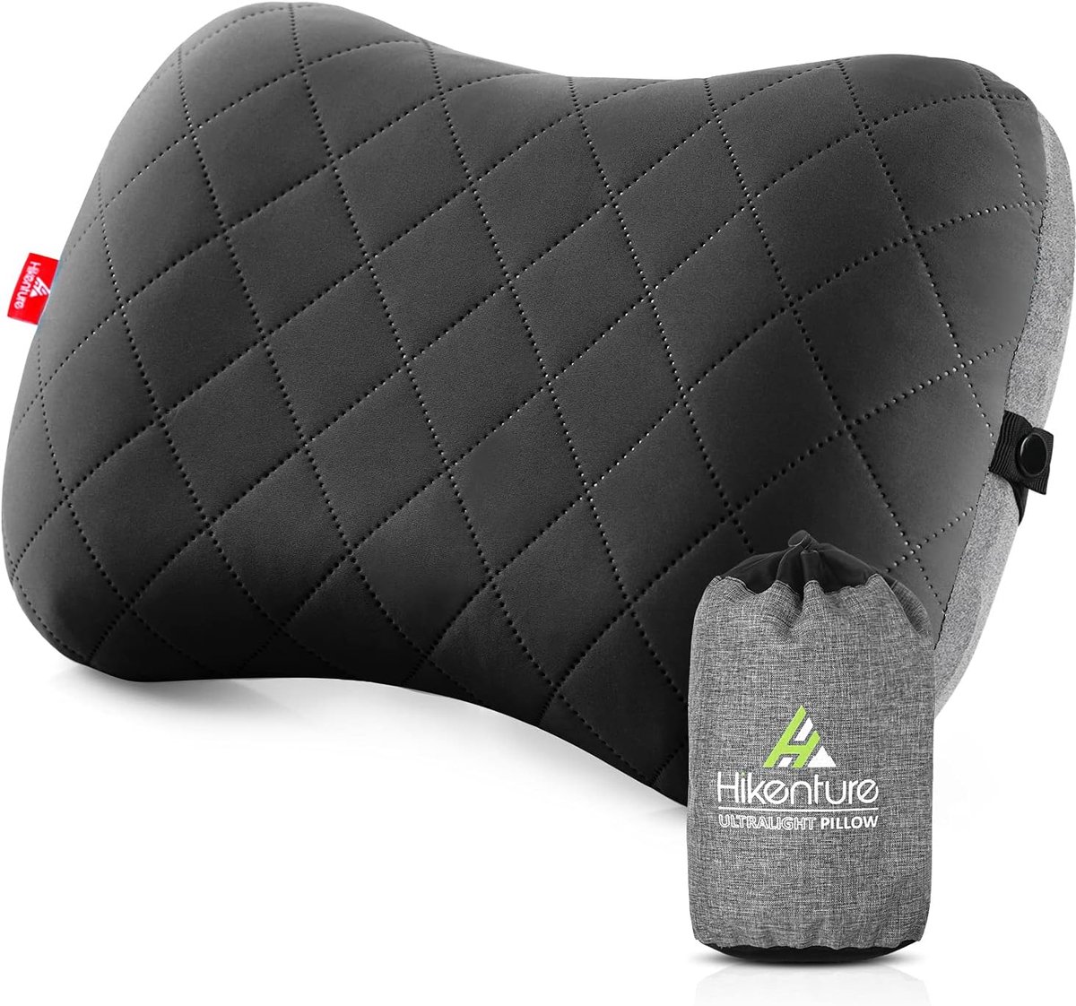 SnelShoppen - Opblaasbaar Camping Reis Kussen met Afneembare Hoofdkussenhoes, Ergonomisch en Comfortabel Neuskussen voor Reis/Outdoor, Opblaasbaar Rei