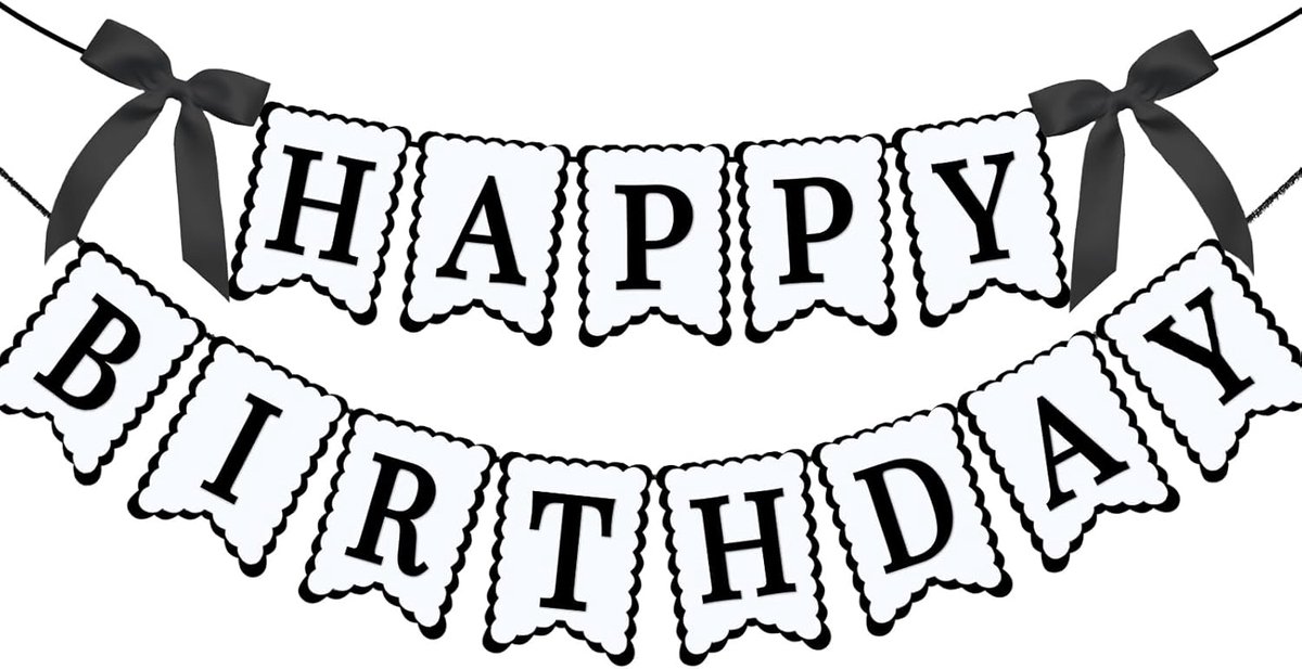 Verjaardag Banner - Feest Decoratie - Feestelijke Viering - Hoogwaardig Papier - 1 Pakje - Zwart