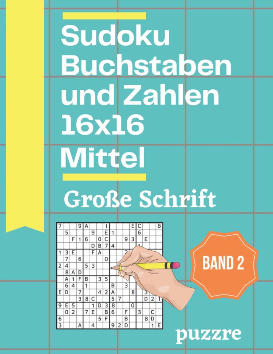 SnelShoppen - Sudoku Boek met Letters en Cijfers 16x16 - Logica Puzzels voor Volwassenen - Ideaal voor Senioren - Denkspel met Middelgrote Schrift - B