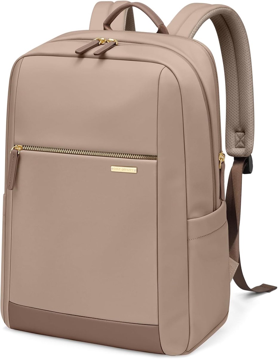 Thijox - Laptop Rugzak voor Vrouwen - Bruine Zakelijke Reizen Laptop Tas - 14 Inch College Computer Rugzak - Duurzaam, Stijlvol, Perfect voor Werk en