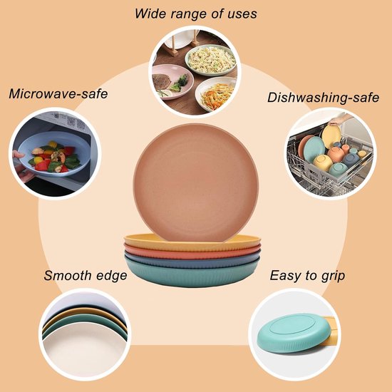 61-delige campingserviesset, een serviesset bevat 61 servies, de outdoor-serviesset in 6 kleuren is geschikt voor familiediners, picknicks en kamperen. van Suhctup — afbeelding 2
