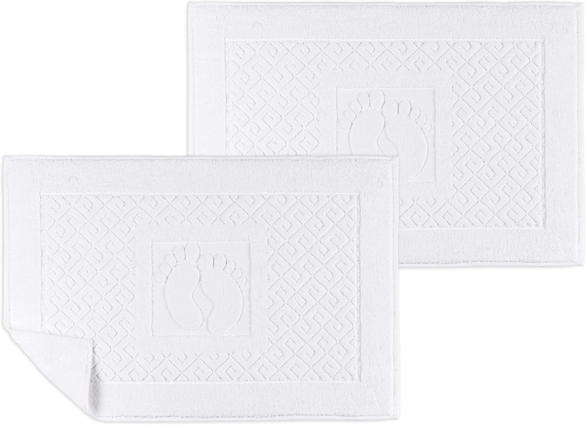 SnelShoppen - Badmat voor Badkamer Set van 2 - Vloermat van 100% Katoen - Duurzaam en Ster