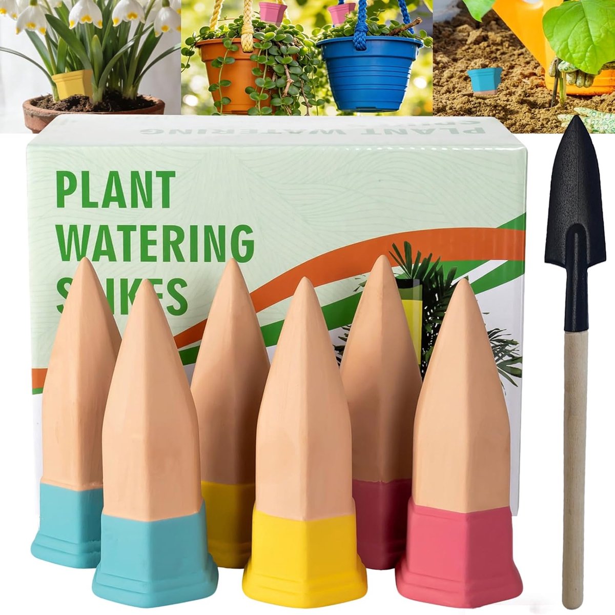 SnelShoppen - Plant Irrigation Devices, Terracotta Zelfwaterende Stokken, Automatische Plant Irrigatie Kit, Langzaam Watergeven voor Potplanten, Bloem
