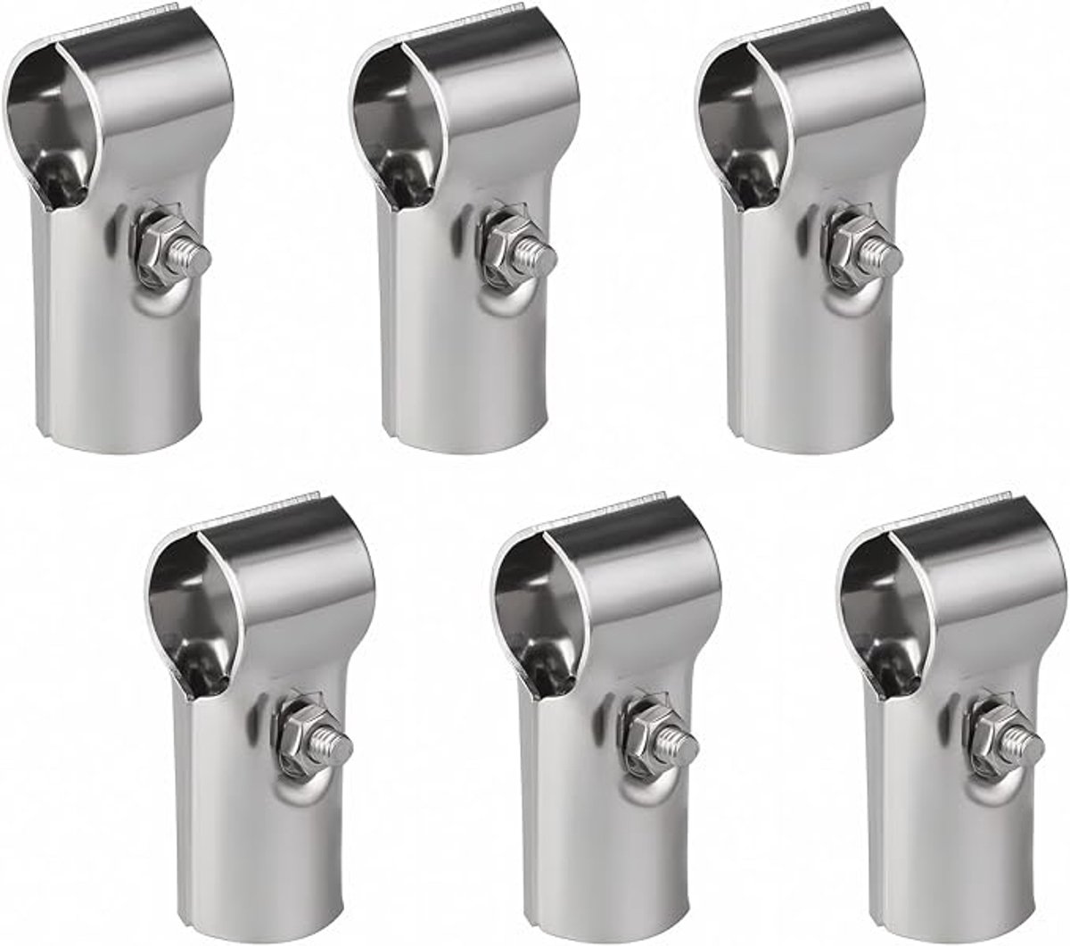 T-buisklemverbinder - Buisverbinders - Frame Bouw - T-aansluiting - verlengen - verlengen - geschikt voor hangende constructies, leuningen, hekken - 6 stuks
