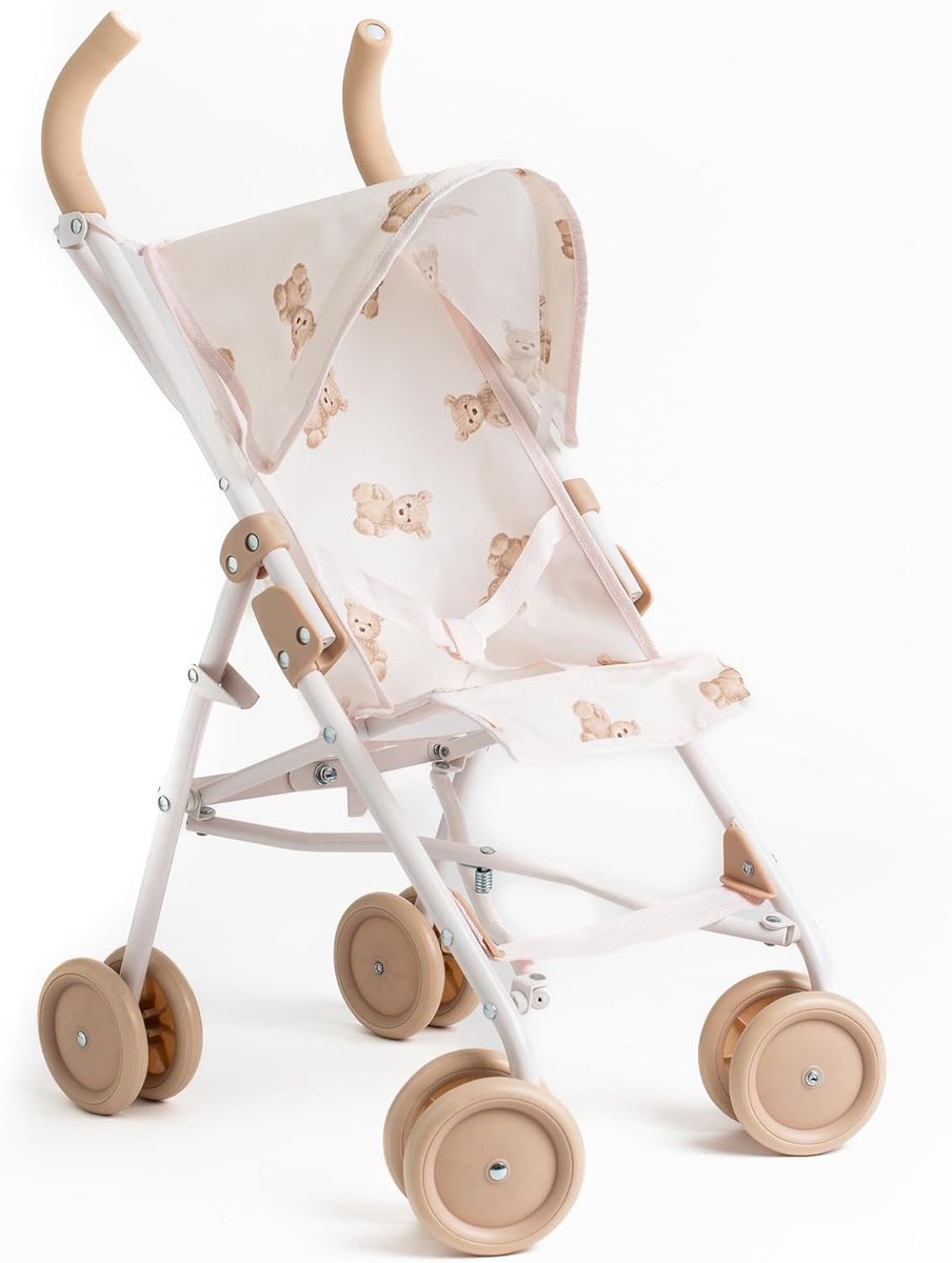 SnelShoppen - XL Umbrella Buggy Roma Teddy Dolls - Lichtgewicht Opvouwbare Kinderbuggy - Geschikt voor Baby's en Peuters - Ideaal voor Wandelen, Dagje