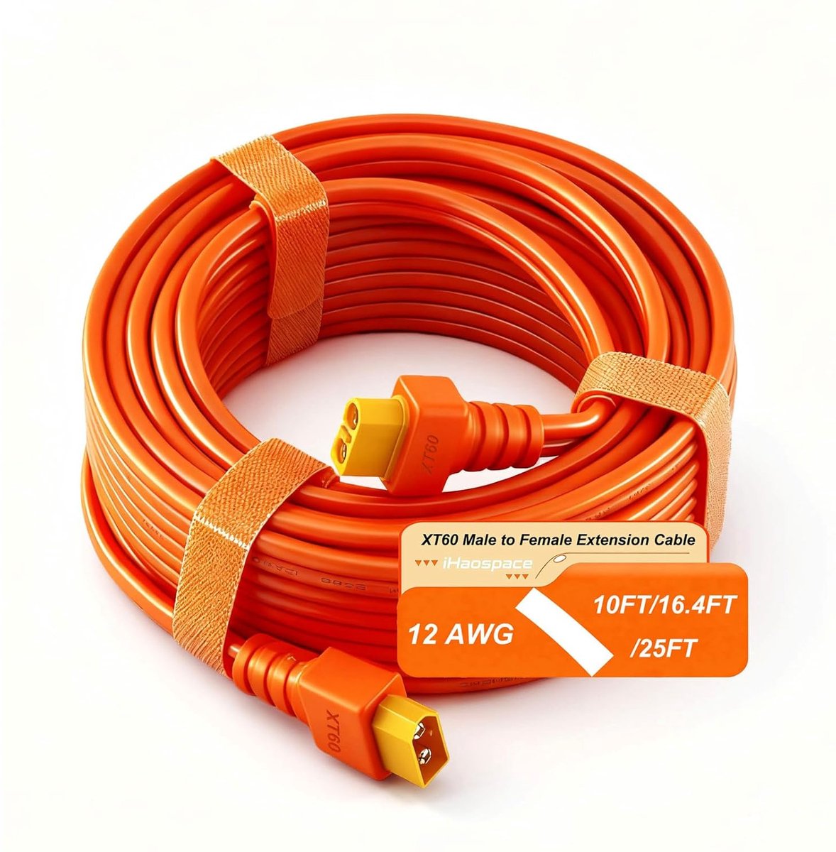 SnelShoppen - XT60 12AWG 3m/5m/7.6m Verlengkabel met Male naar Female Connector voor Portable Power Station, Zonnepaneel, RC Accu Generator