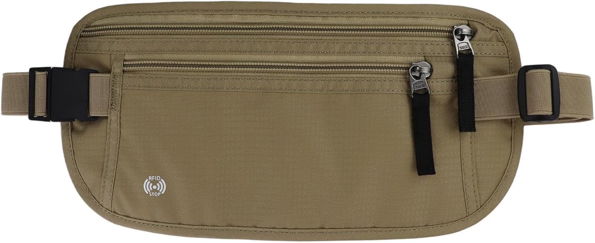 SnelShoppen - Waterproof Hidden Money Belt Anti-Diefstal Taille Tas met RFID Beveiliging - Verstelbare Slimme Hardloop Rugzak voor Mannen en Vrouwen -