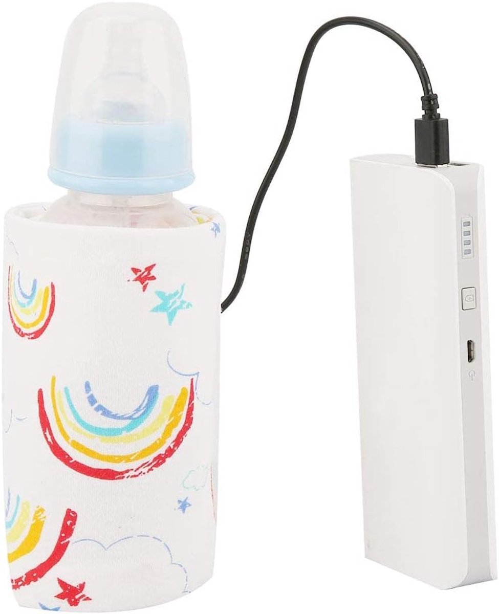 SnelShoppen - USB Fleswarmer voor Baby's, Draagbare Melkwarmers voor Baby, Isolatie Thermostaat, Thermische Heater, Rood, Perfect voor Ouders on-the-g