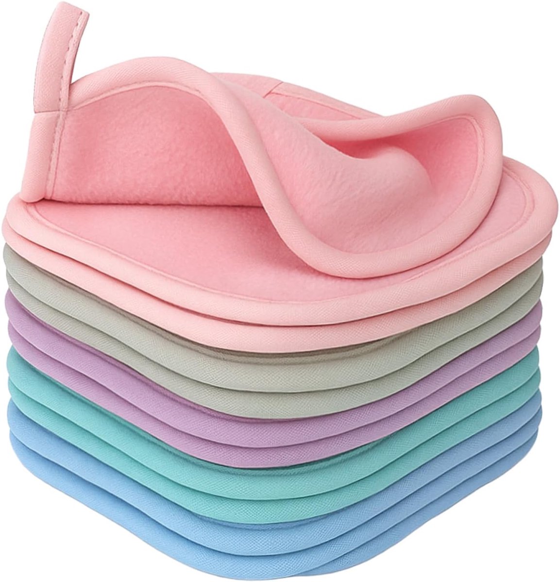 SnelShoppen - 15 Stuks Reusable Makeup Removal Wipes, Ultra Zachte Microfiber Make-up Verwijder Pads, 16.5x15.5cm, Ideaal voor Reizen, Gezichtsreinigi