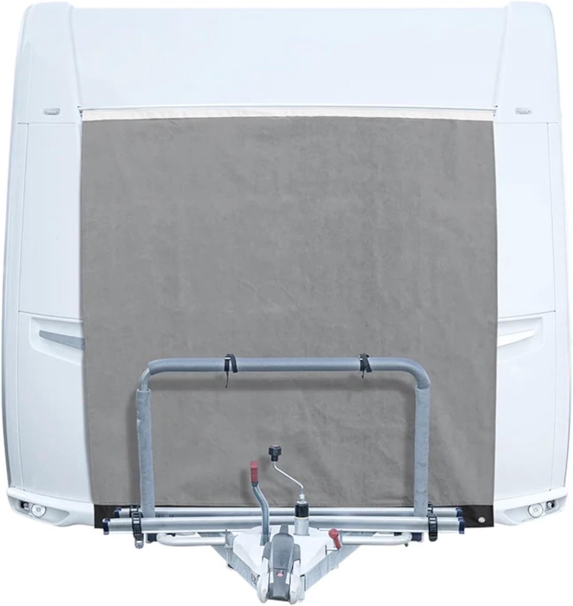 SnelShoppen - Caravan Tarpaulin 140x160 cm - Winddichte Bescherming - Bugbescherming voor Ø7mm Rail - Waterafstotend Dekzeil - Grijs PVC/Teryleen/PE v