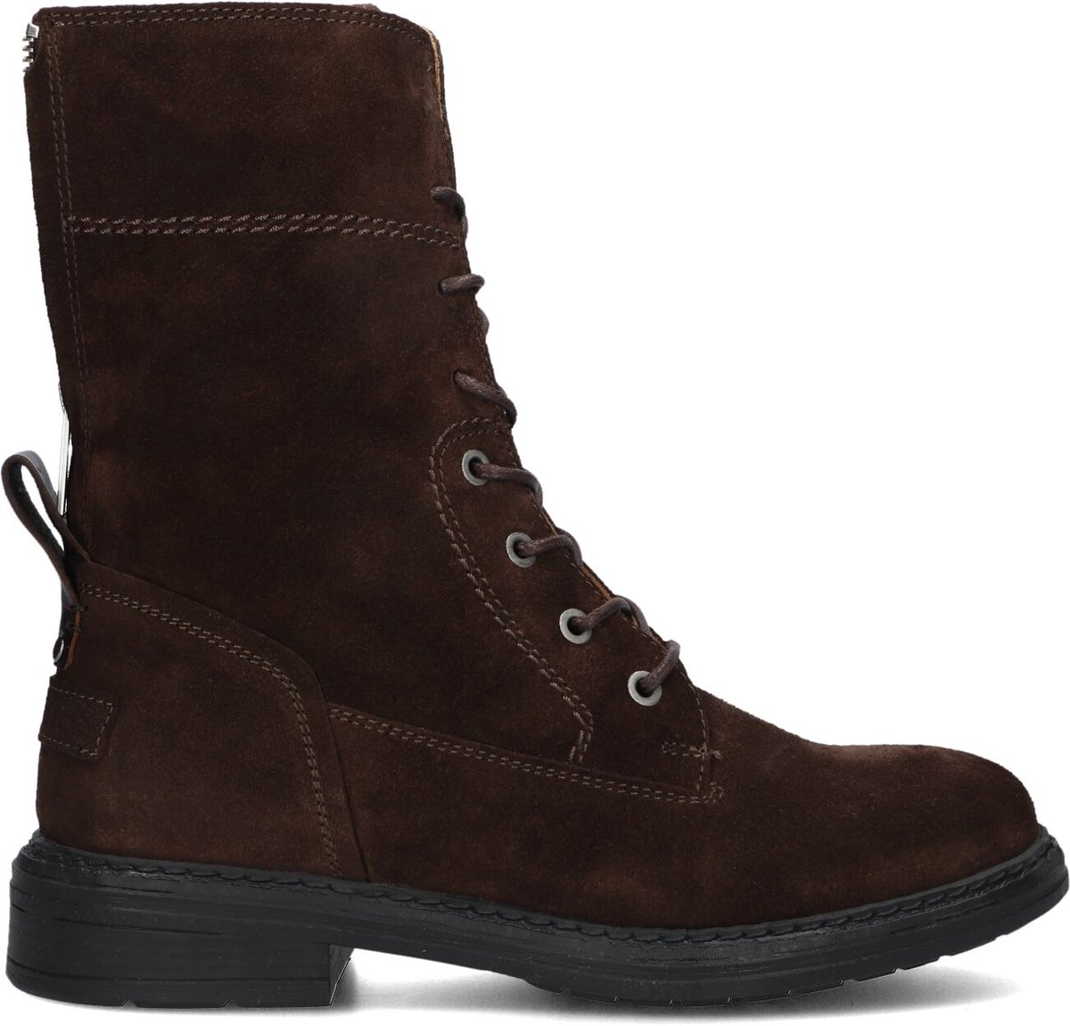 Shabbies Amsterdam - DUCK LACEY NEW Boot Suede Dark Brown - Maat 38