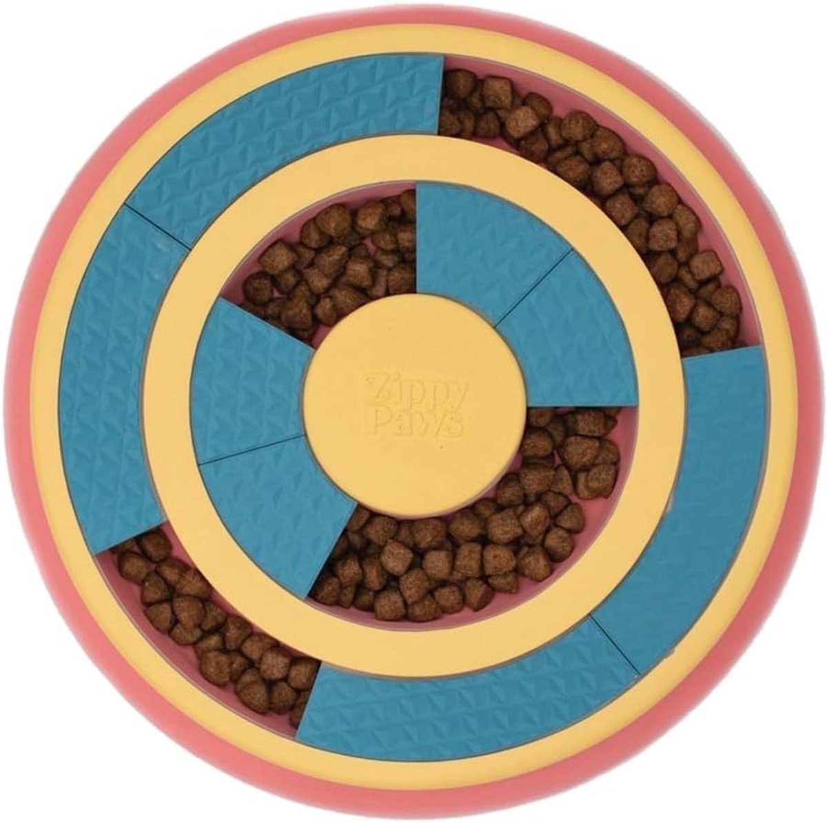 Voerpuzzel voor kat - Blauw - 3 Kopjes - Puzzelkom met Antisliprand - Voor Langzamer Eten