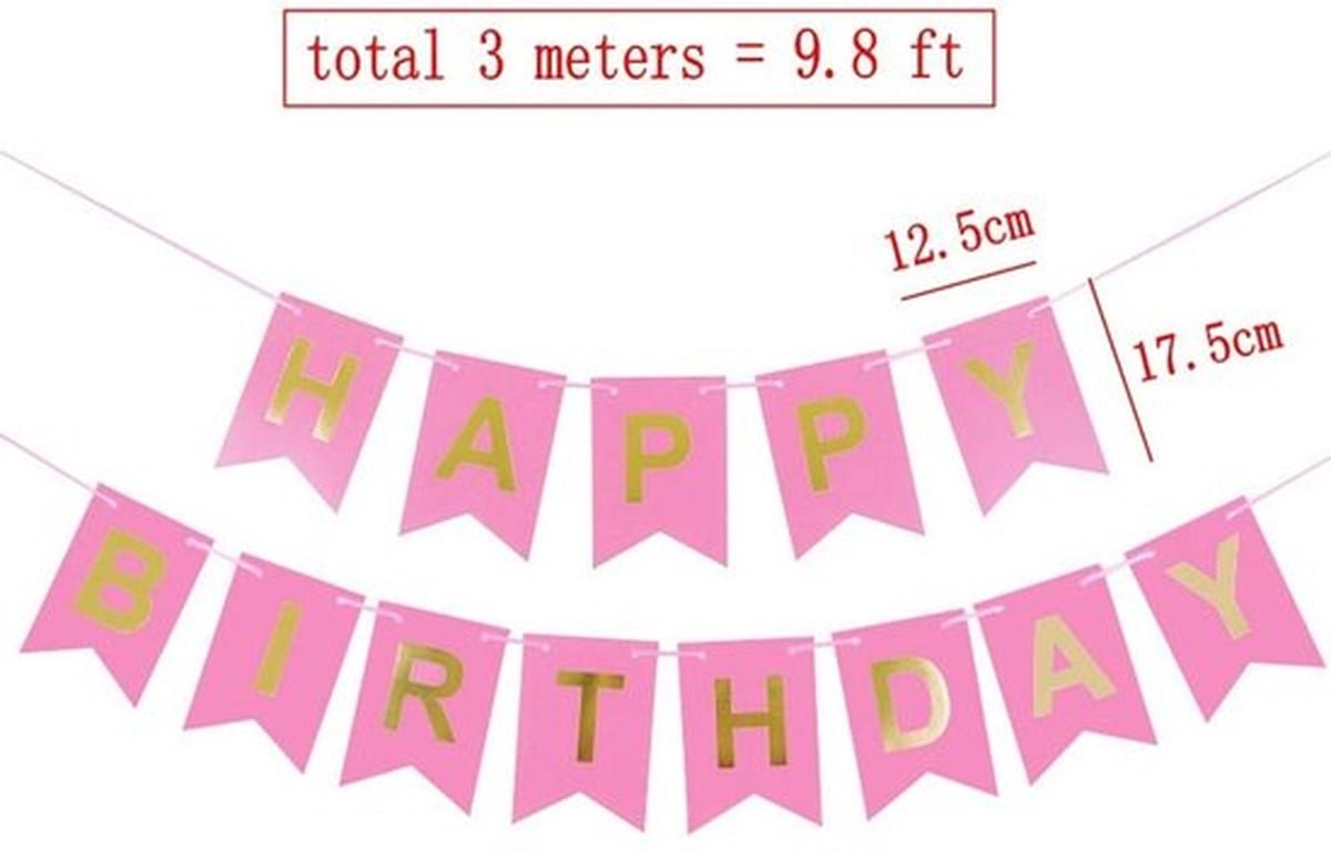 Verjaardagshoed voor Hond/Kat - Roze Fluwelen Hoed - HAPPY BIRTHDAY Banner - Verjaardagsdecoratie - Diameter 17,5 cm - Inclusief 5 Kaarsen - Verjaardagshoes
