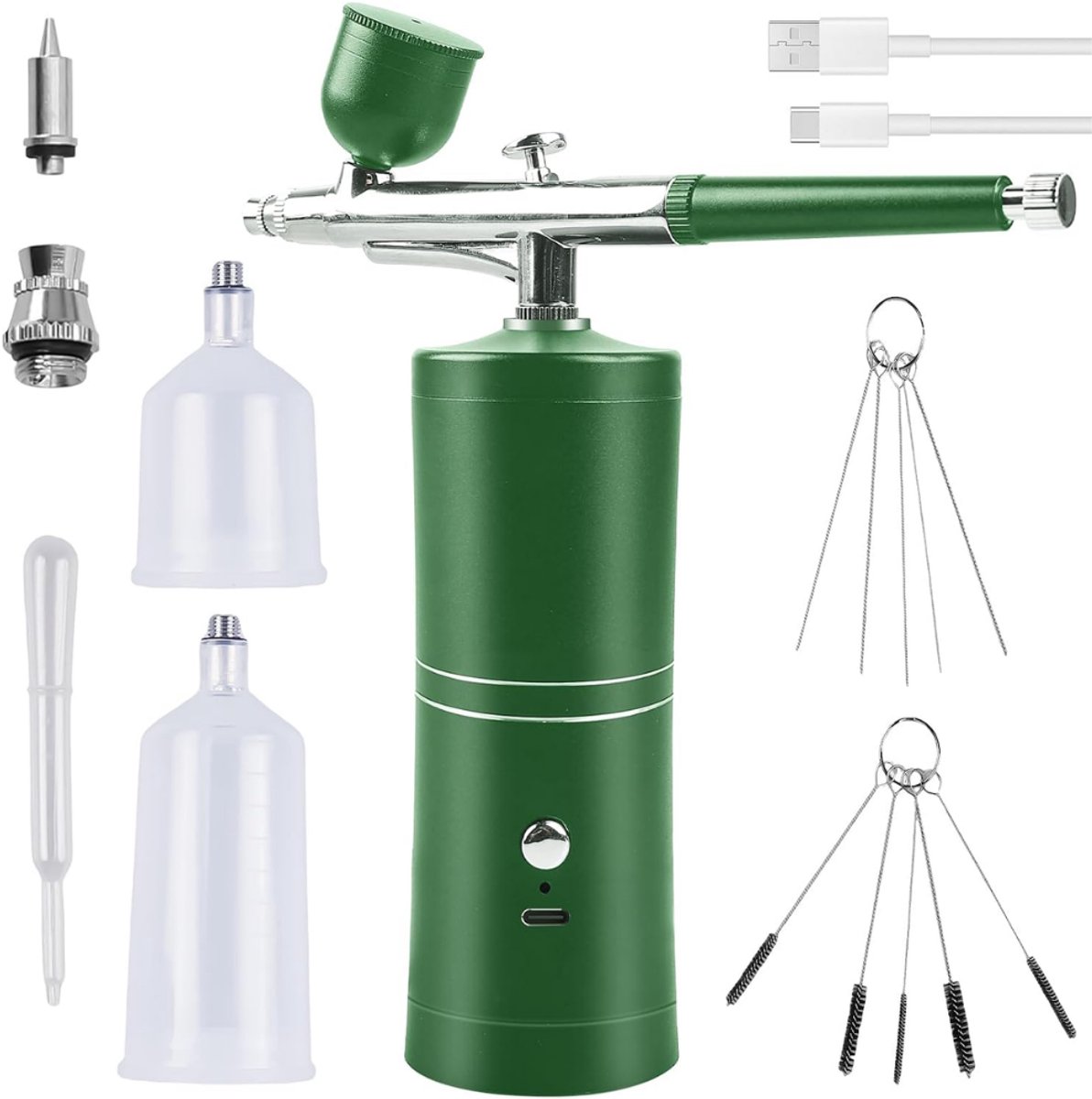 DYVNS® Airbrush met Compressor - Complete Set - Oplaadbaar - Groen