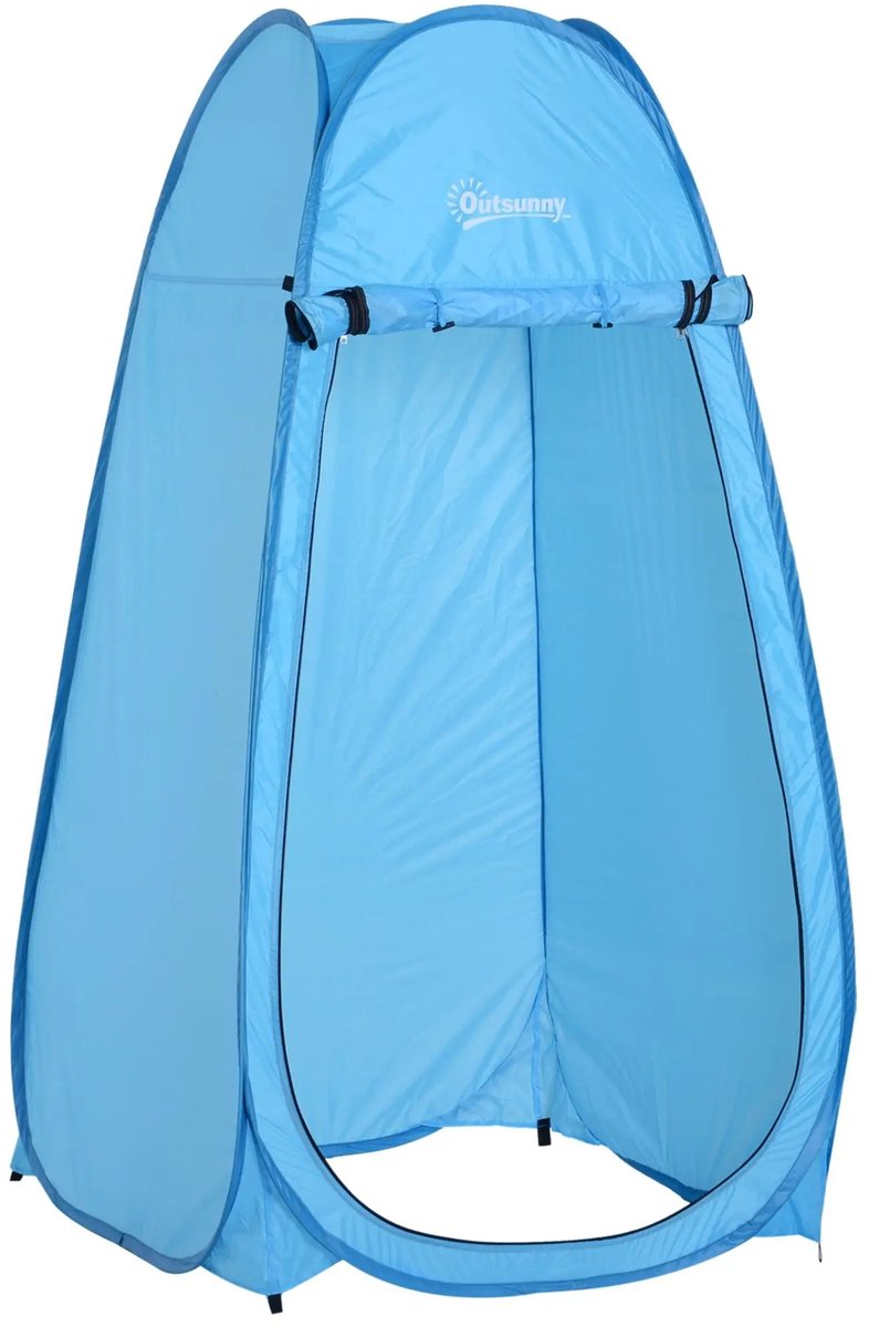Emvae Douchetent - Pop-Up - Omkleedtent - Toilettent - UV-bescherming - 100 x 100 x 185 cm - Polyester - Blauw