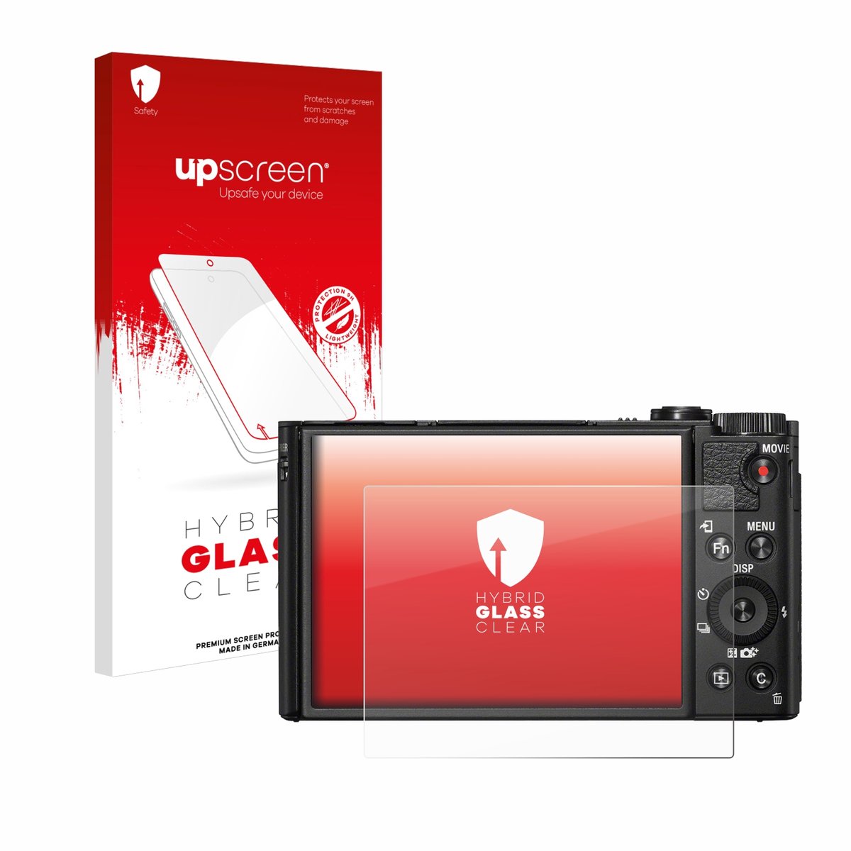 upscreen - Screenprotector voor Sony Cyber-Shot DSC-HX99 - Folie Beschermfolie Beschermglas transparant