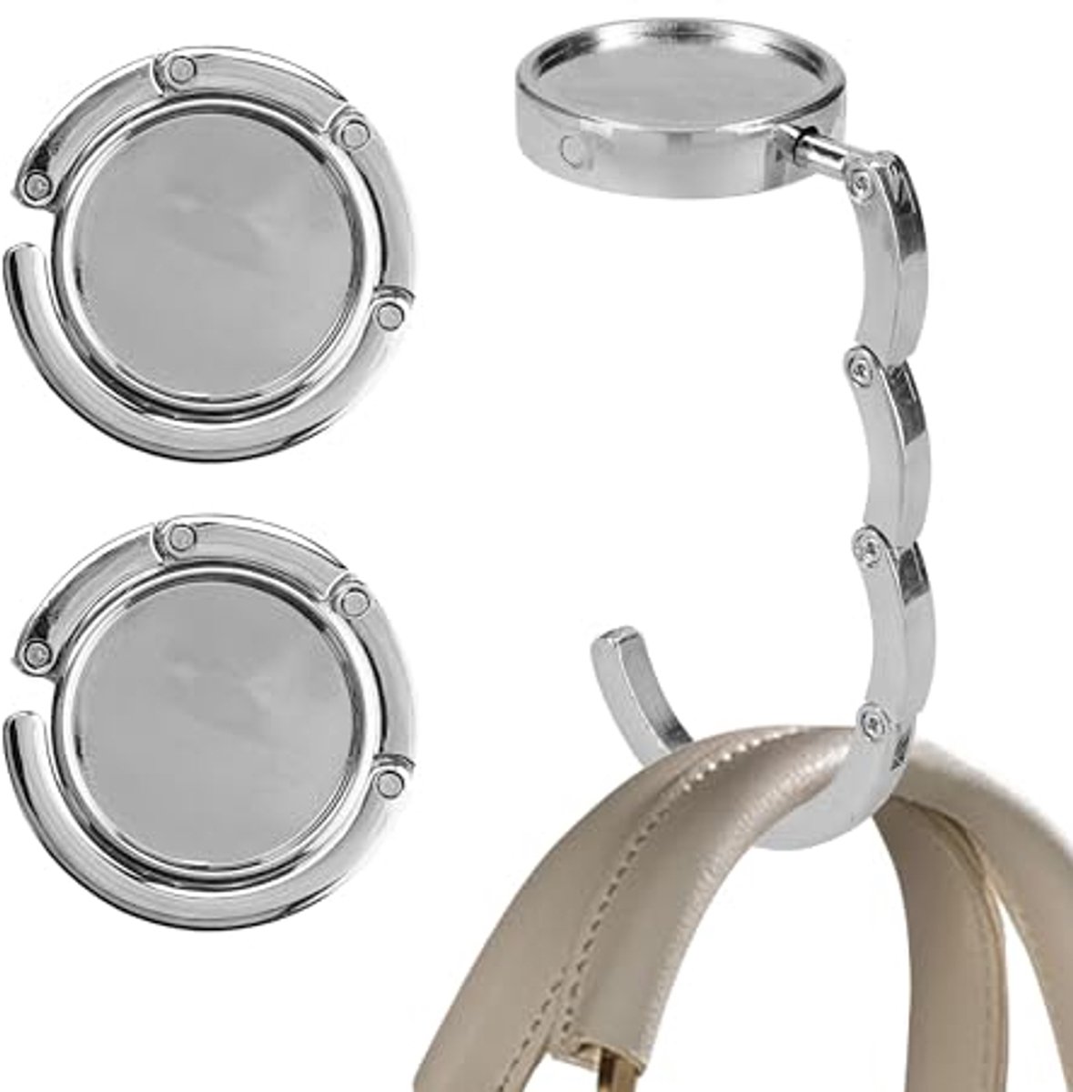 Namajunas - 2 stucks Tashanger voor tafels - Met magneet - Opvouwbaar - Draagbaar - Zonder Boren - voor Handdoeken en Accessoires - Voor kamperen, buitenactiviteiten - Antislip - Zonder boren