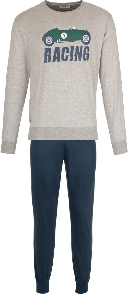Pastunette - Night Racer - Pyjama - Katoen - Grijs/Blauw - Maat S