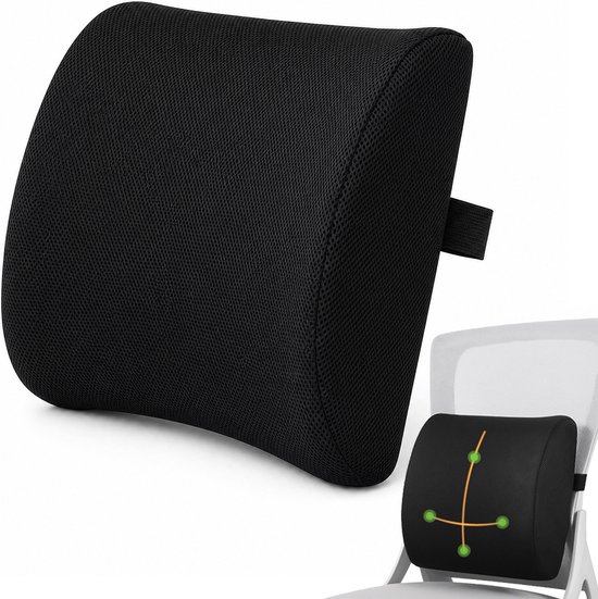 Alyze Ergonomische Rugkussen - Lendekussen - Onderrug - Lees kussen - Traagschuim - Rugsteun Bed & Bank - Zit - Stoel - Wasbare Hoes