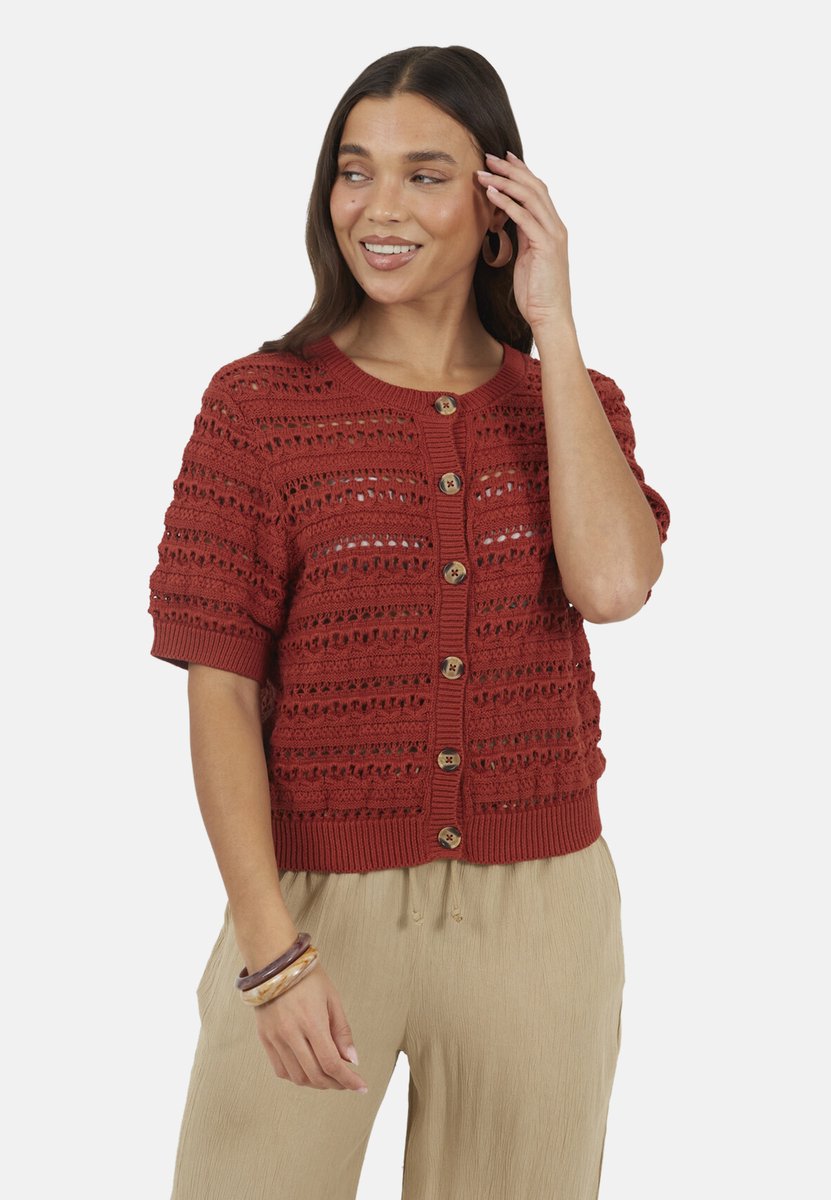 Brave Soul - Blouse - Katoen - Vrouwen - Maat XS - oranje