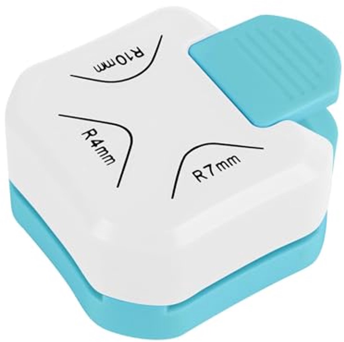 longziming - 3-in-1 Hoekpons - Hoekafrondingspons voor Radius 4 mm, 7 mm en 10 mm - Hoekpons van Metaal - Voor Laminatiefolie, Kaarten, Papier, Ontwerpen en Scrapbooking