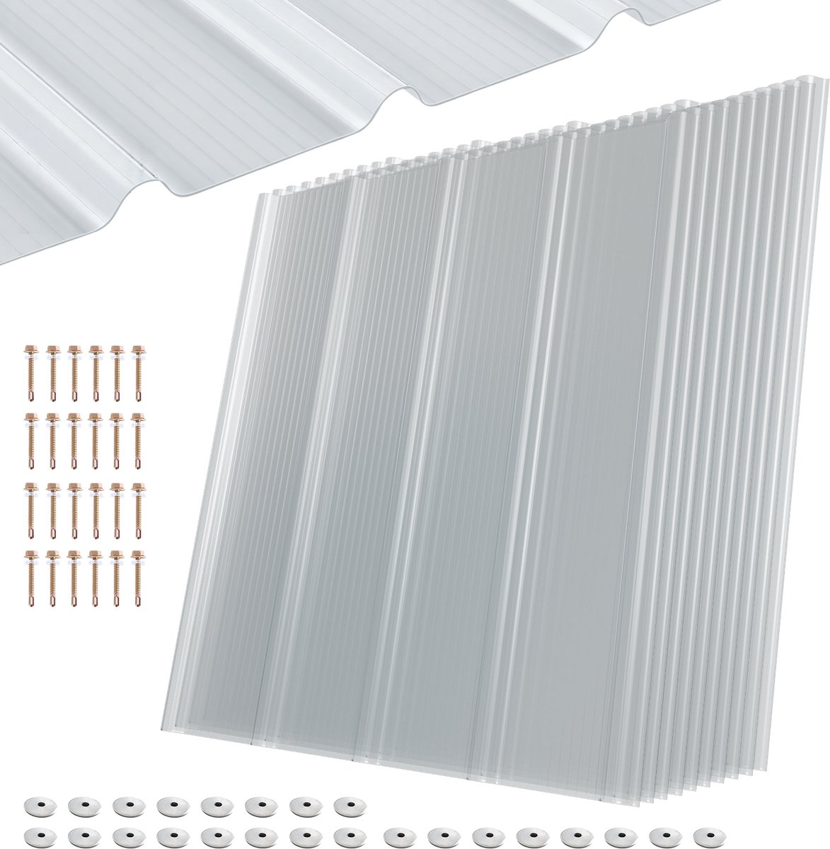 LFLG GVK dakplaten helder - 90 x 100 cm - 1 mm - set van 10
