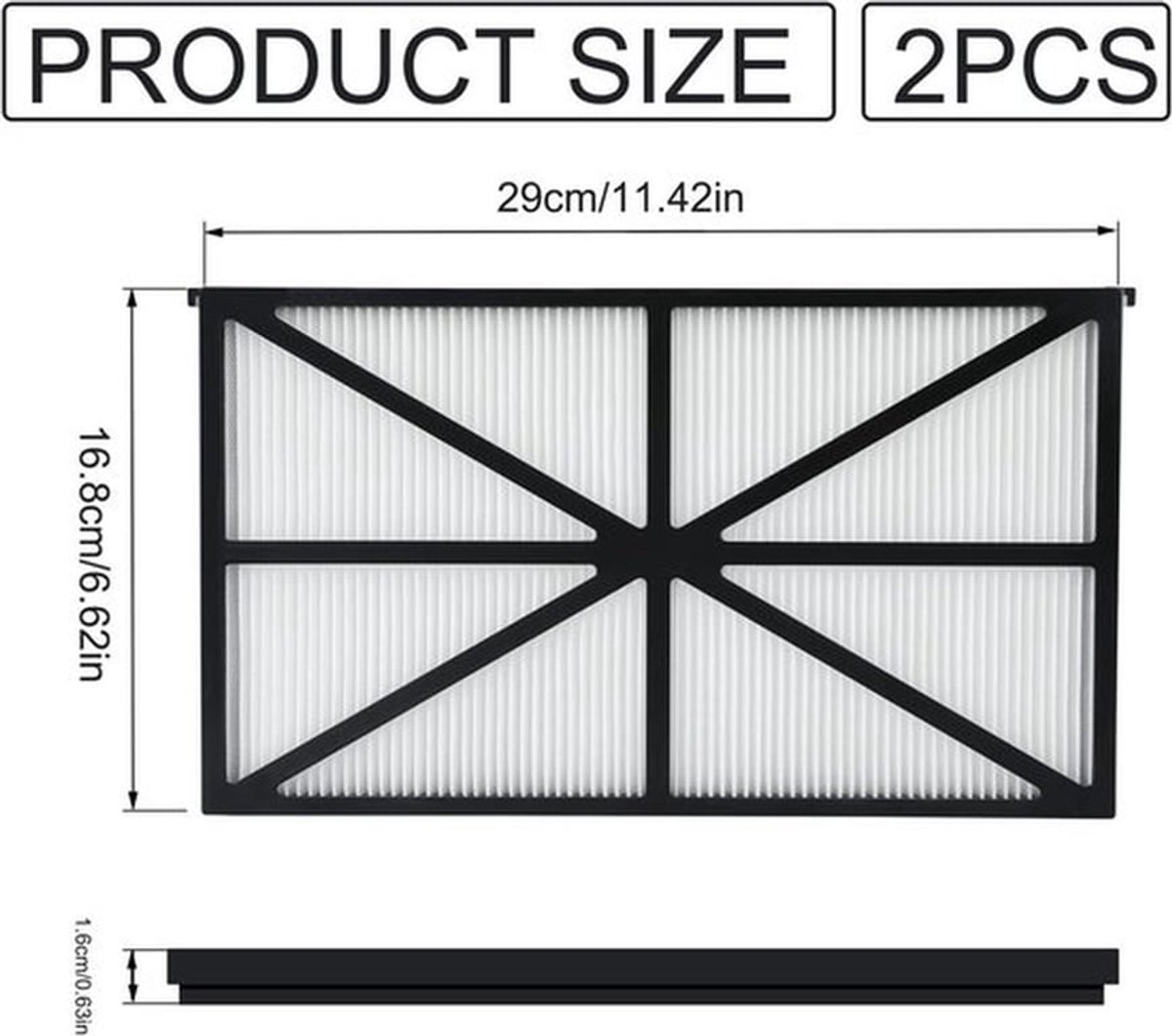 Zwembad Filterpatroon voor Zwembadreiniger - Compatibel met Tiger Shark - Vervangingsfilter voor RCX70101 - 2 stuks