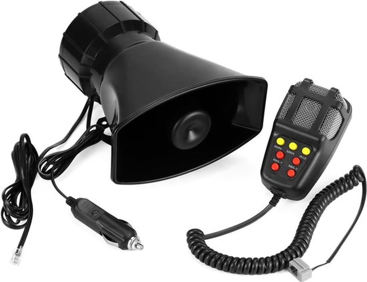 Autoclaxon met 120dB, 7 tonen, eenvoudige aansluiting - Waterdicht voor 12V vrachtwagens, voertuigen, boten