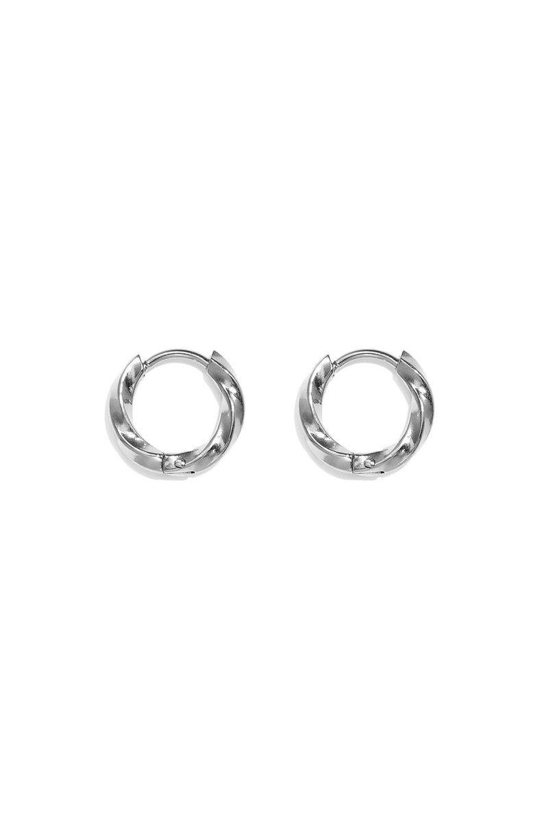 Lara - Oorringen - Stainless Steel - - Zilver
