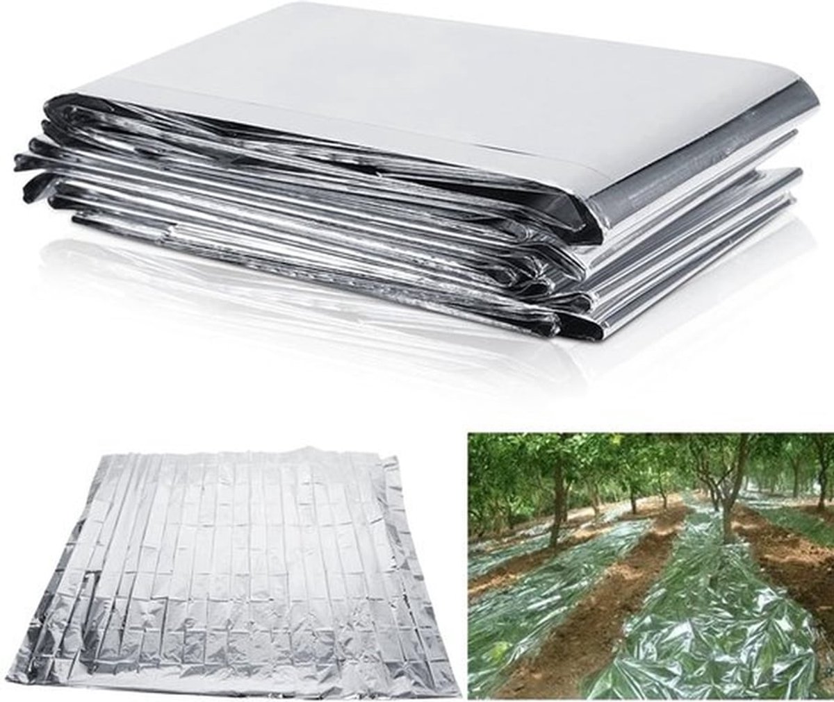 Reflecterende Folie 210x155cm - PETP-Materiaal - Groeilicht Accessoires - Kweekkas - Tuin - Lichttransmissie - Kweekfolie
